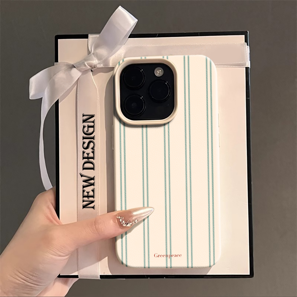 Apple Iphone 15 - Pink Stripe Print Summer Phone Case